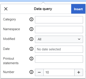 Data query parameters