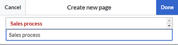 Creating a page