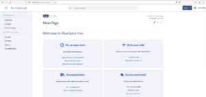 BlueSpice start page