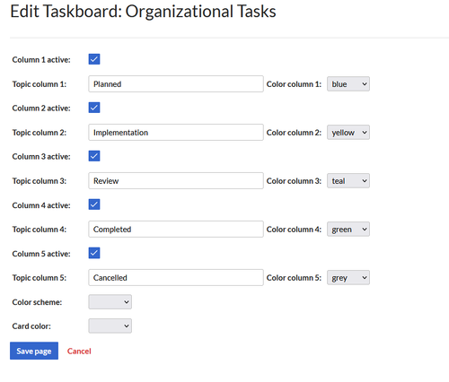 Define task board
