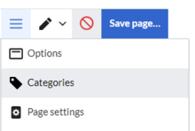 Changing the page categories