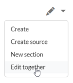 highlighted menu option "Edit together"